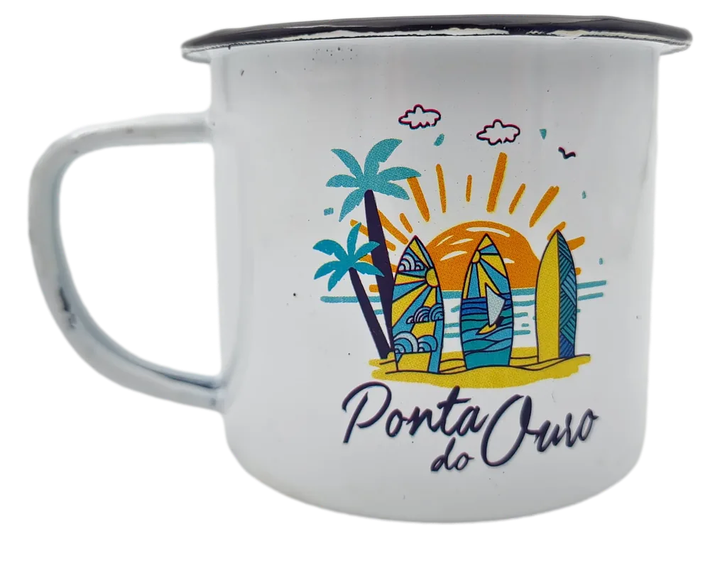 Branded enamel mug